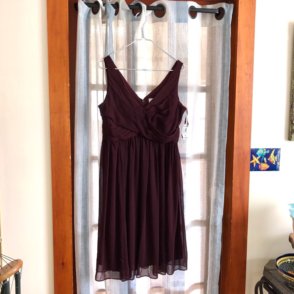 CB RSVP Eggplant colored T length dress
